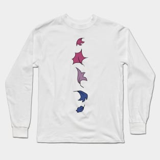 Heartstopper leaves Line - bi pride Long Sleeve T-Shirt